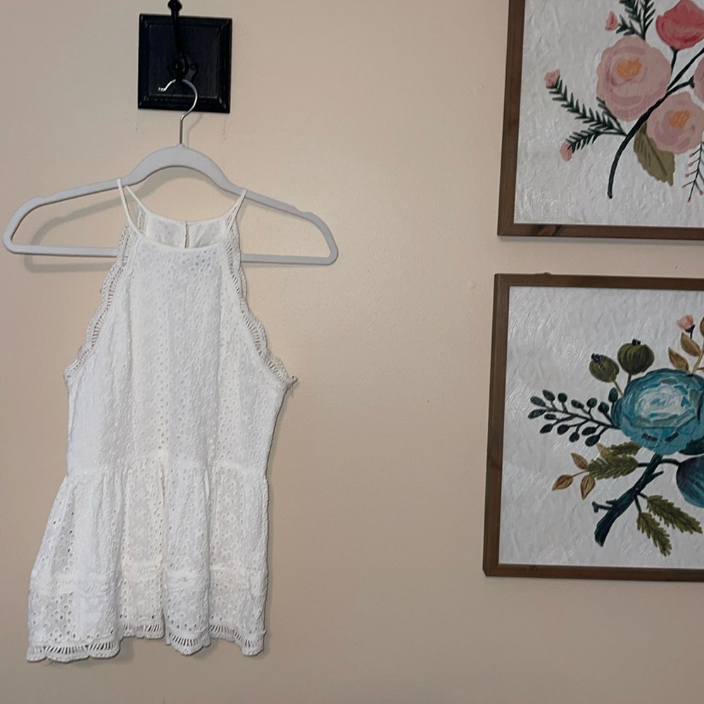 Lulu's Be True Lace Peplum Top
